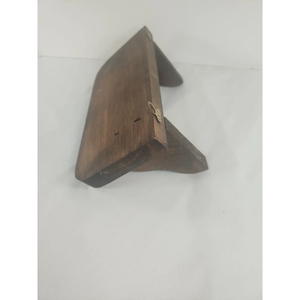 Vintage Wooden Shelf With Hangers 9 3/4